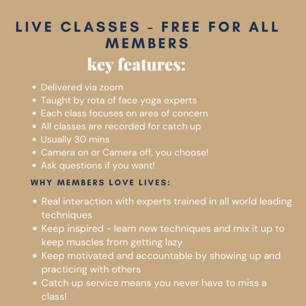 live face yoga classes - benefits