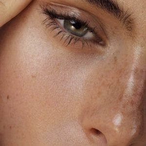 close up of woman's face