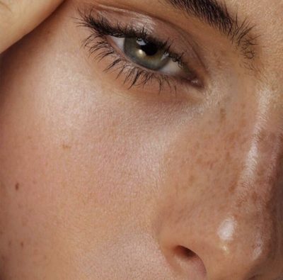 close up of woman's face