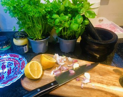 ingredients for salsa verde